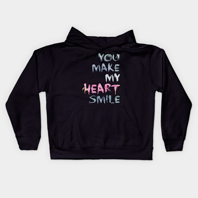 you make my heart smile Kids Hoodie by LebensART